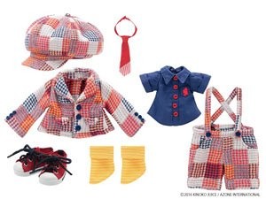 Namaiki School Boy Set (Red Multi Check), Azone, Accessories, 4582119983079